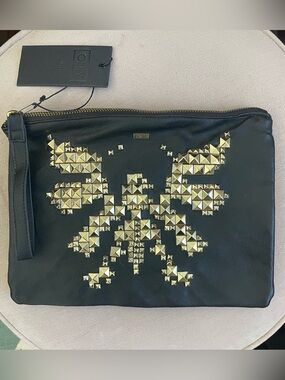 NWT Obey Clothing “The Phoenix” Black Clutch Bag Vegan Leather